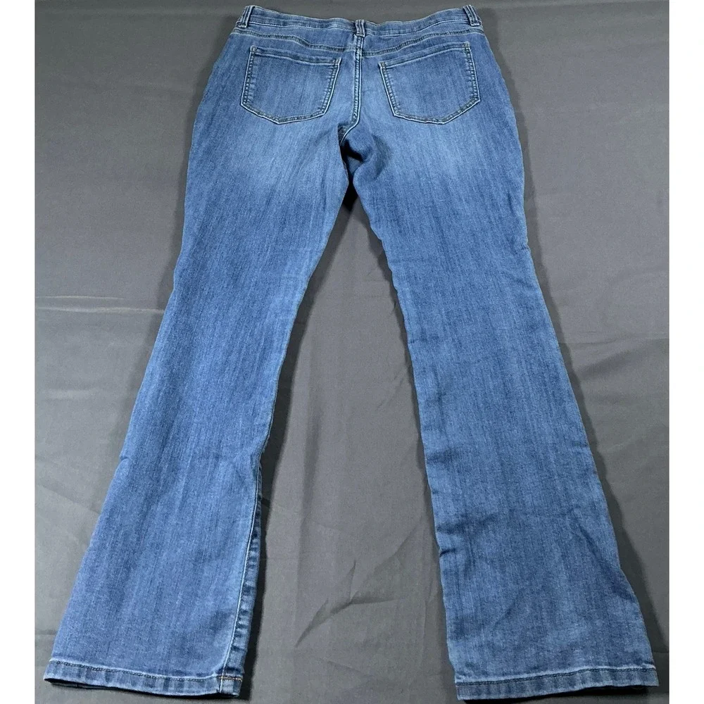 OshKosh Bgosh Girls Blue Jeans Size 14R Boot Cut Medium Wash Adjustable Waist